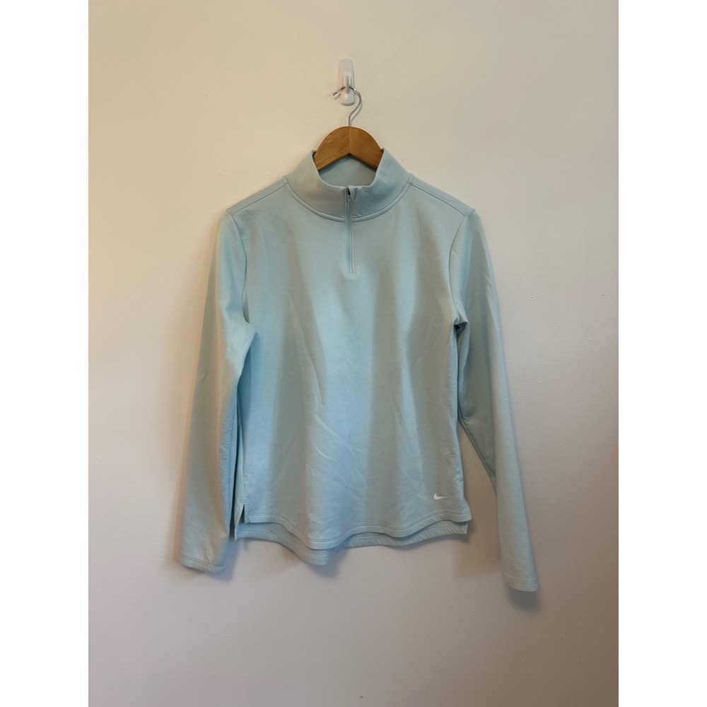 Nike Therma-FIT Quarter Zip Pullover in Light Blue | Size Medium